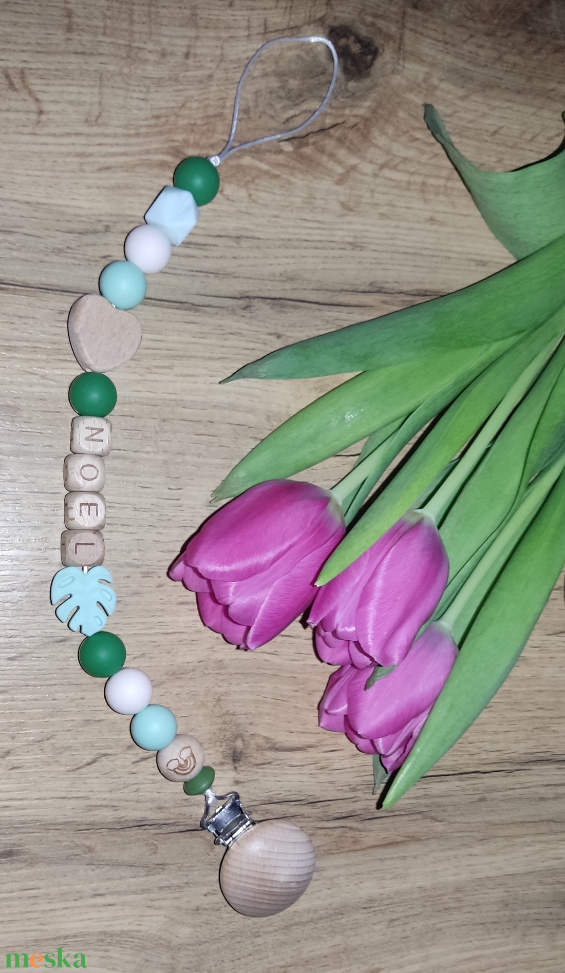 Menta egyedi szilikon cumilánc kisfiúnak  - baba - mama - baba játékok - cumilánc - Meska.hu