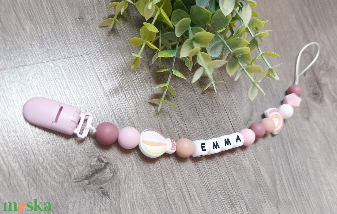 Szivárvány egyedi szilikon cumilánc  - baba - mama - baba játékok - cumilánc - Meska.hu