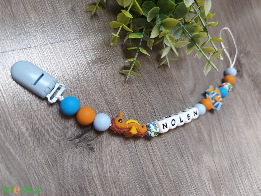 Halacska egyedi szilikon cumilánc  - baba - mama - baba játékok - cumilánc - Meska.hu