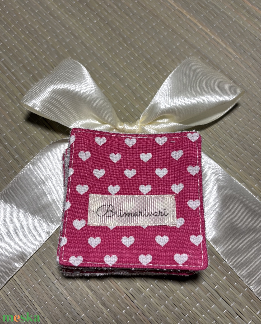 Arctisztító párna - szíves - szépségápolás - arcápolás - arctisztító korong - Meska.hu