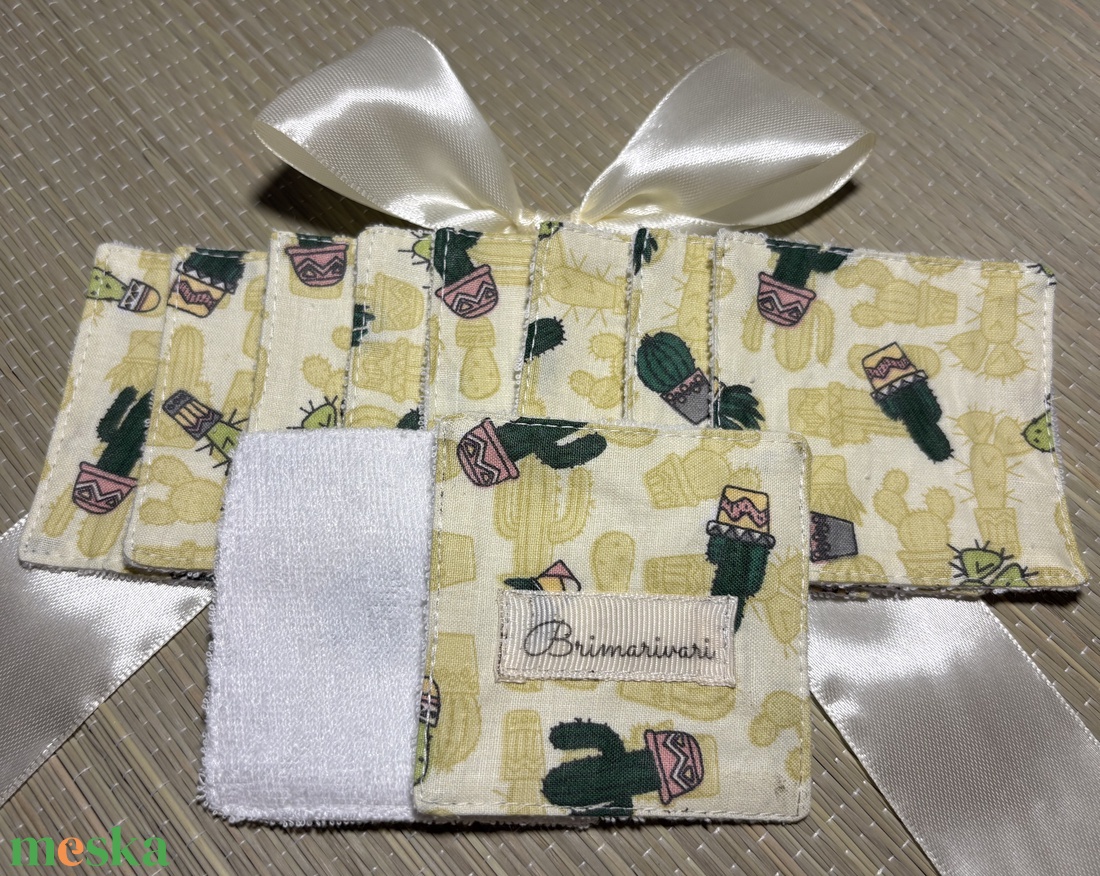 Arctisztító párna - kaktuszos - szépségápolás - arcápolás - arctisztító korong - Meska.hu