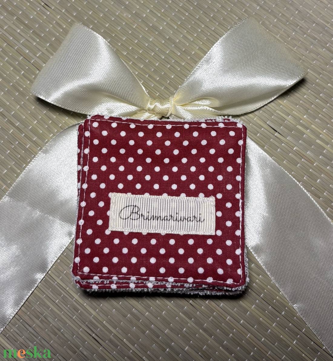 Arctisztító párna -pöttyös - szépségápolás - arcápolás - arctisztító korong - Meska.hu