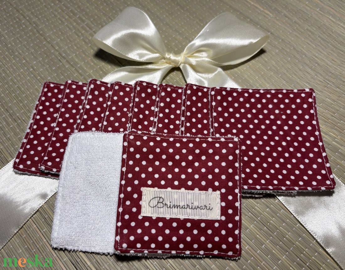 Arctisztító párna -pöttyös - szépségápolás - arcápolás - arctisztító korong - Meska.hu