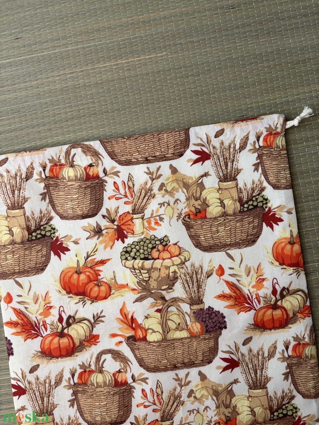 Nagy Kenyeres zsák -  barna tökös (30x45 cm)  - táska & tok - bevásárlás & shopper táska - kenyeres zsák - Meska.hu