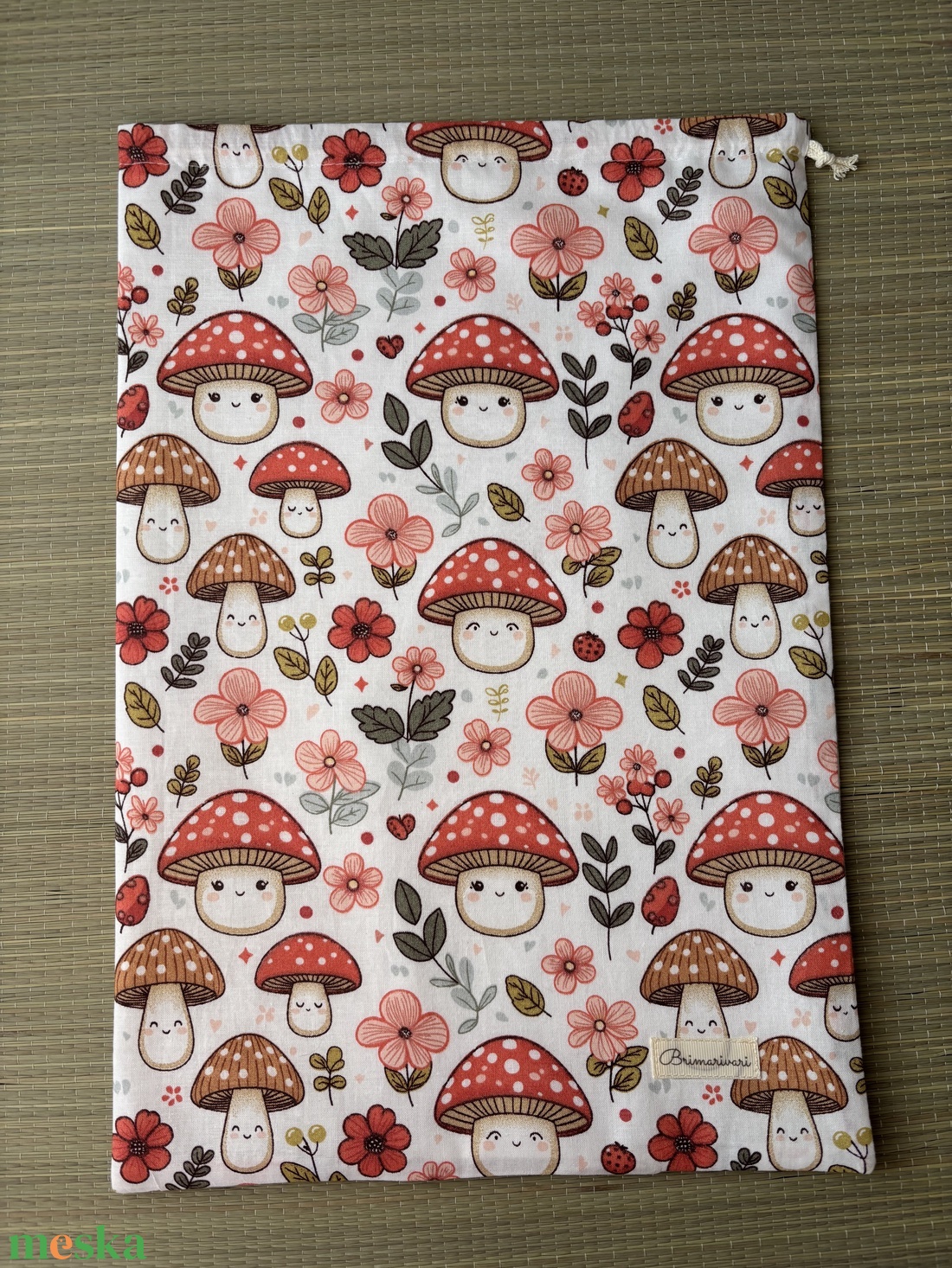 Nagy Kenyeres zsák - gombás (30x45 cm)  - táska & tok - bevásárlás & shopper táska - kenyeres zsák - Meska.hu