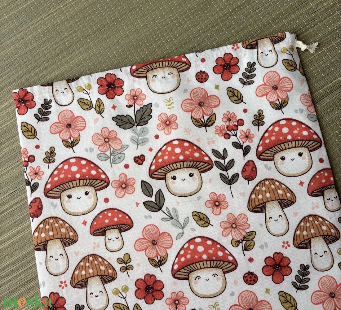 Nagy Kenyeres zsák - gombás (30x45 cm)  - táska & tok - bevásárlás & shopper táska - kenyeres zsák - Meska.hu