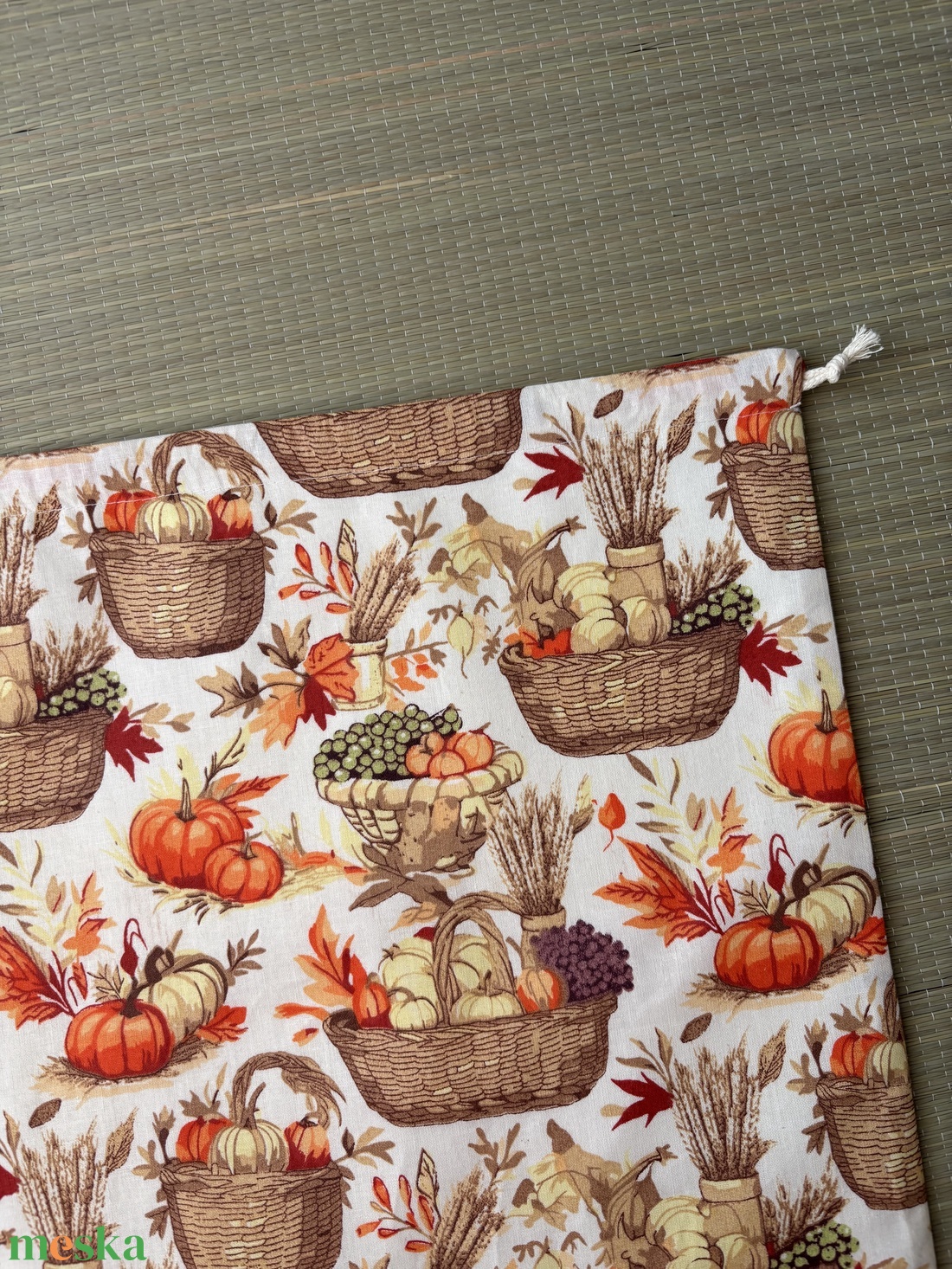 Kenyeres zsák - barna tökös - táska & tok - bevásárlás & shopper táska - kenyeres zsák - Meska.hu