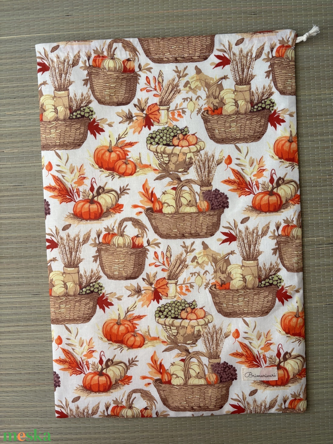 Kenyeres zsák - barna tökös - táska & tok - bevásárlás & shopper táska - kenyeres zsák - Meska.hu