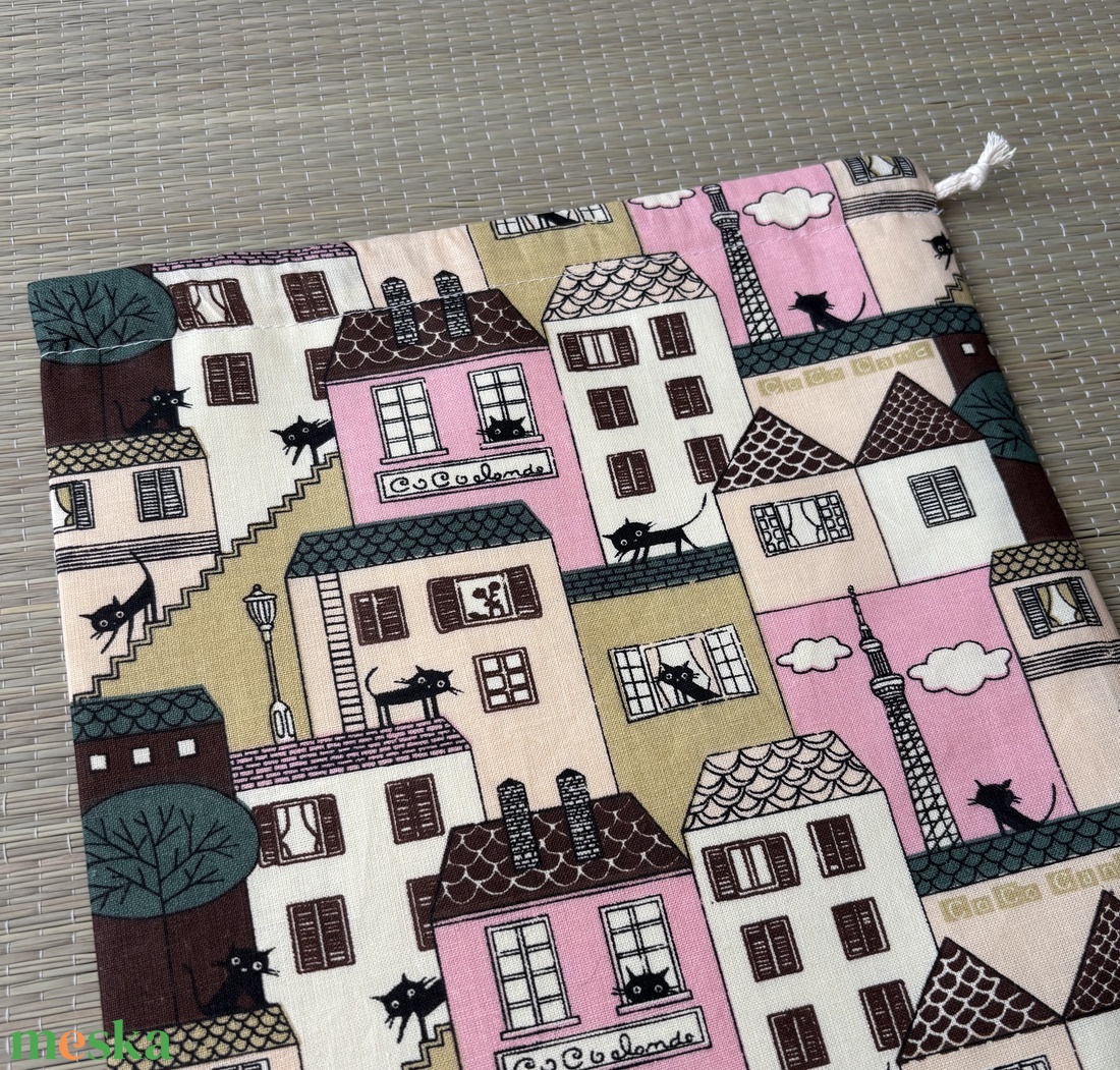 Kenyeres zsák - rózsaszín ház - táska & tok - bevásárlás & shopper táska - kenyeres zsák - Meska.hu