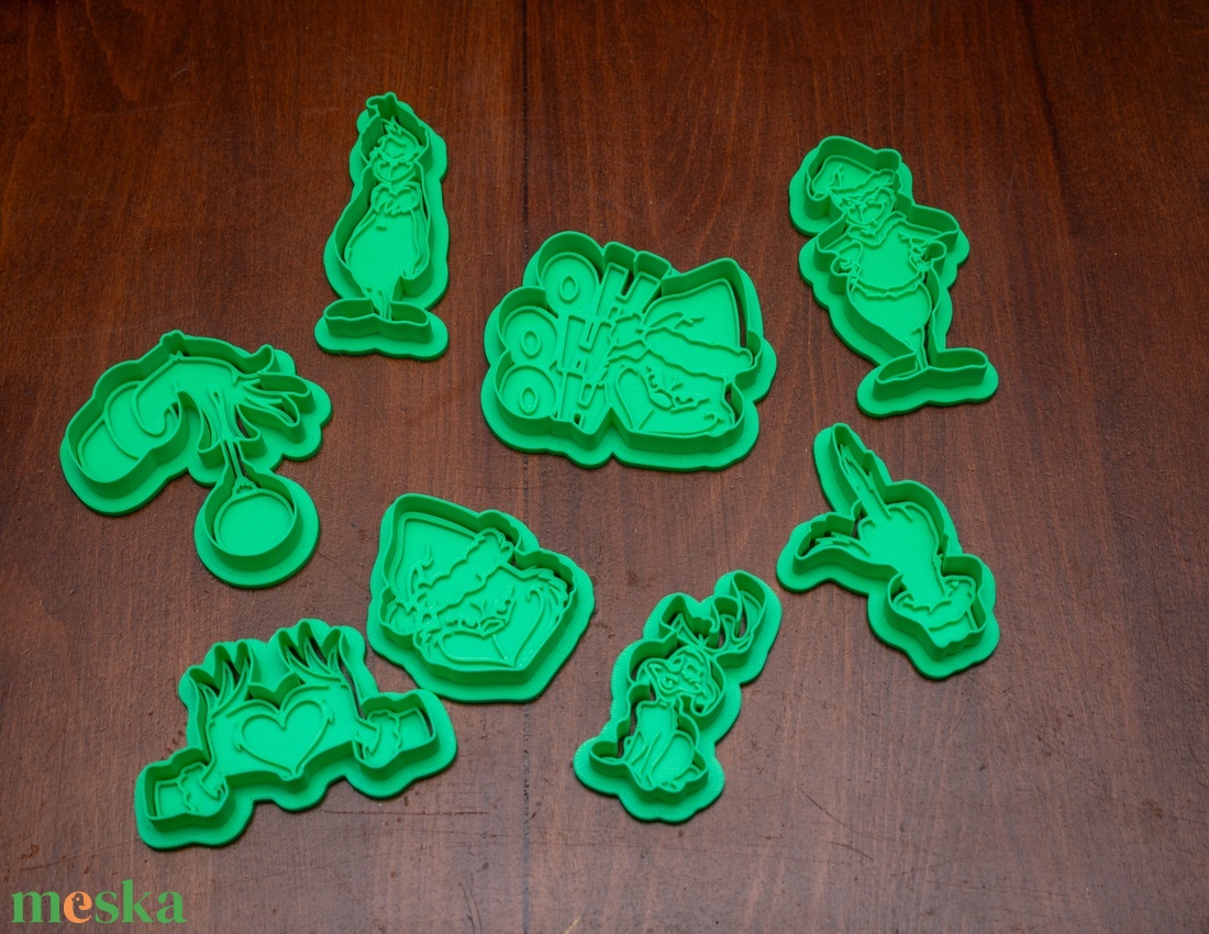 Grincses Sütikiszúró és Bélyegző Szett � 8 db-os készlet - otthon & életmód - konyhafelszerelés, tálalás - sütés, főzés - sütikiszúró - Meska.hu