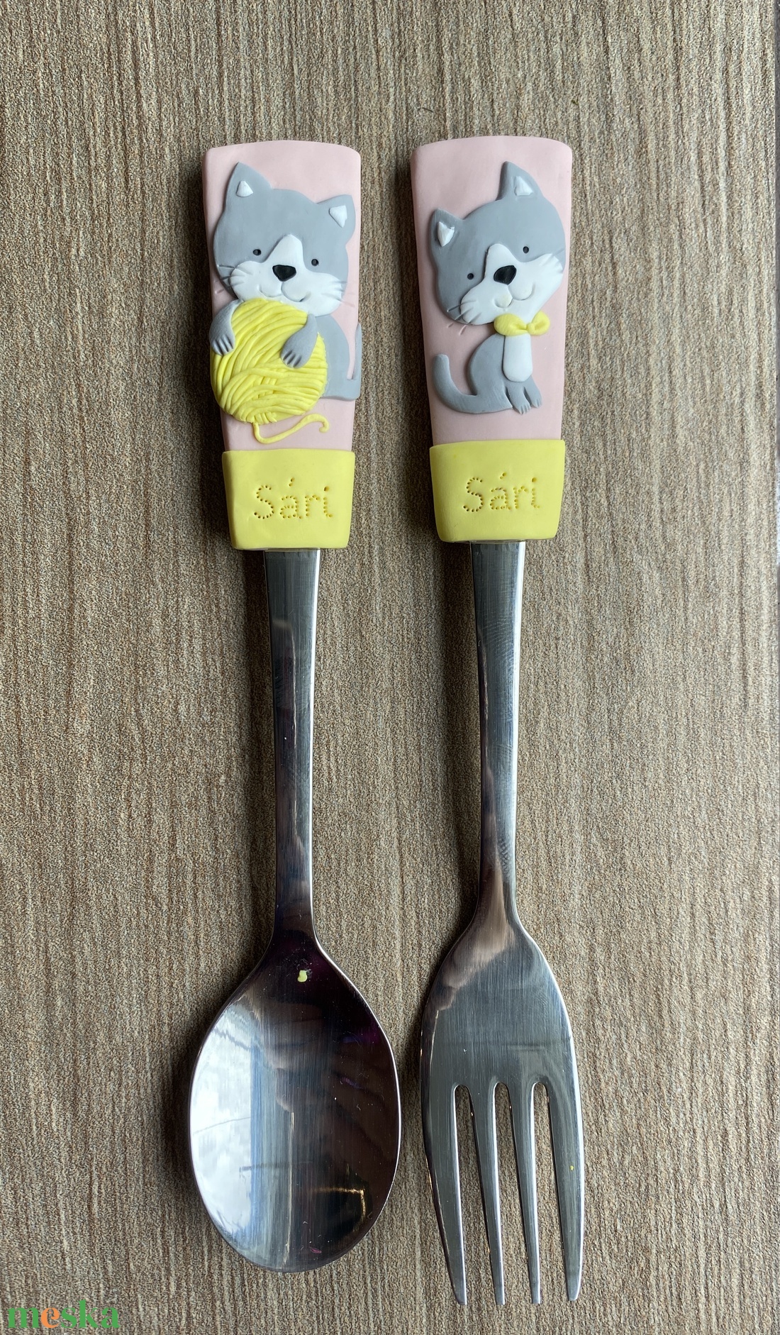 gyermek méretű evőeszköz készlet - cica - otthon & életmód - konyhafelszerelés, tálalás - tálalás - kanál & villa - Meska.hu gyermek méretű evőeszköz készlet - cica - otthon & életmód - konyhafelszerelés, tálalás - tálalás - kanál & villa - Meska.hu