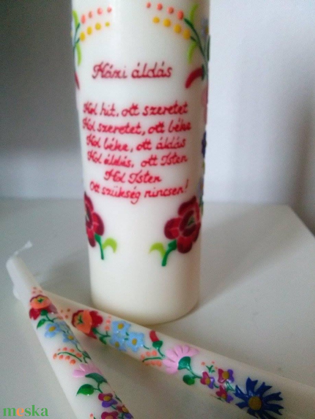 Házi áldás gyertya - Kalocsai - otthon & életmód - gyertya, illat, aroma - gyertya - Meska.hu Házi áldás gyertya - Kalocsai - otthon & életmód - gyertya, illat, aroma - gyertya - Meska.hu