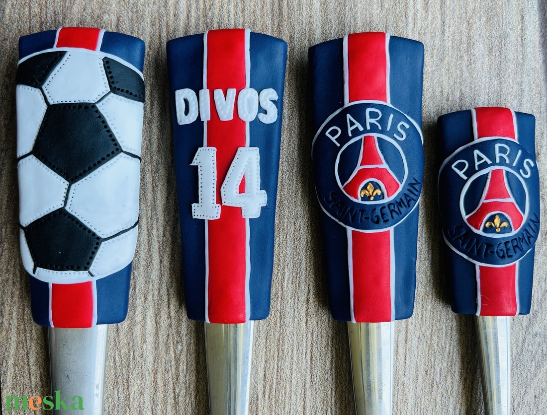 Felnőtt evőeszköz szett - PSG foci - otthon & életmód - konyhafelszerelés, tálalás - tálalás - kanál & villa - Meska.hu Felnőtt evőeszköz szett - PSG foci - otthon & életmód - konyhafelszerelés, tálalás - tálalás - kanál & villa - Meska.hu