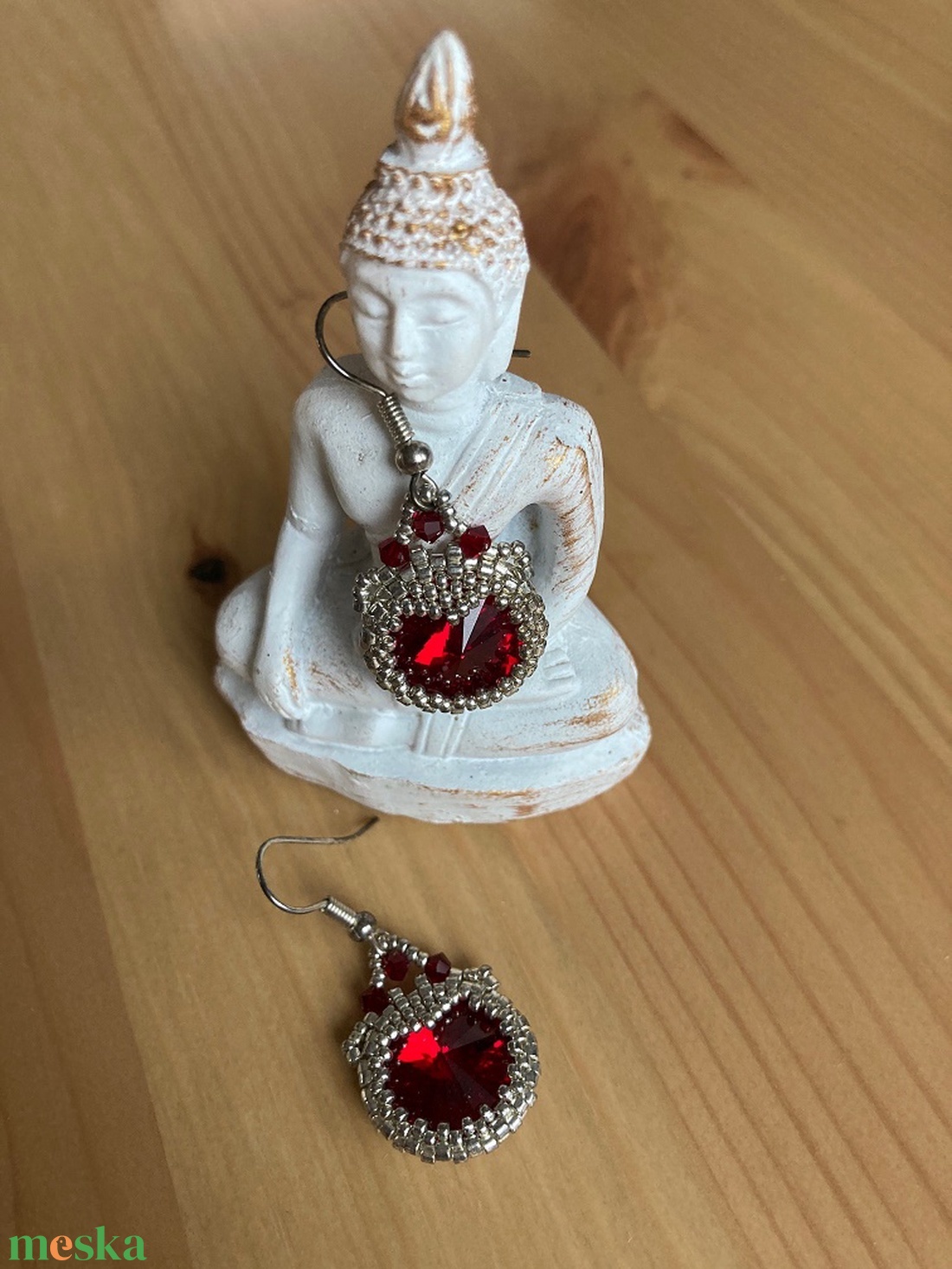 Bordó Swarovski kristályos gyöngy fülbevaló - ékszer - fülbevaló - lógós kerek fülbevaló - Meska.hu Bordó Swarovski kristályos gyöngy fülbevaló - ékszer - fülbevaló - lógós kerek fülbevaló - Meska.hu