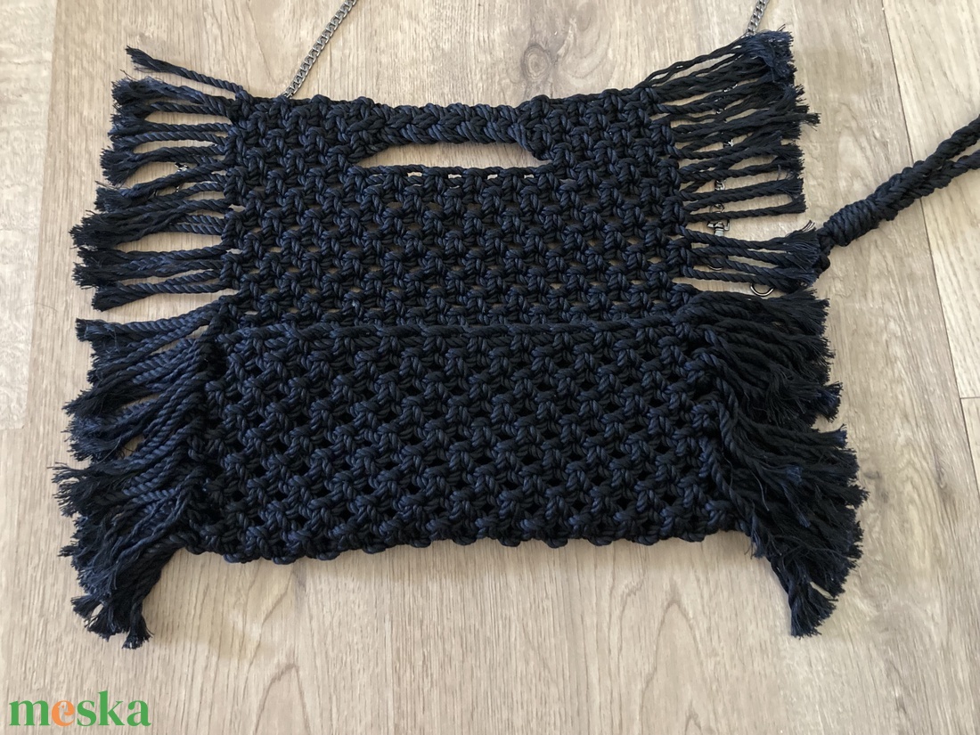 Fekete borítéktáska - táska & tok - bevásárlás & shopper táska - shopper, textiltáska, szatyor - Meska.hu