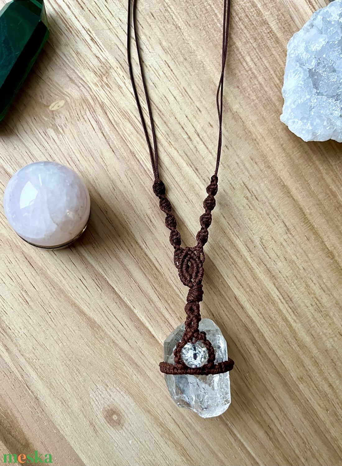 Hegyikristály amulett - ékszer - nyaklánc - hosszú nyaklánc - Meska.hu