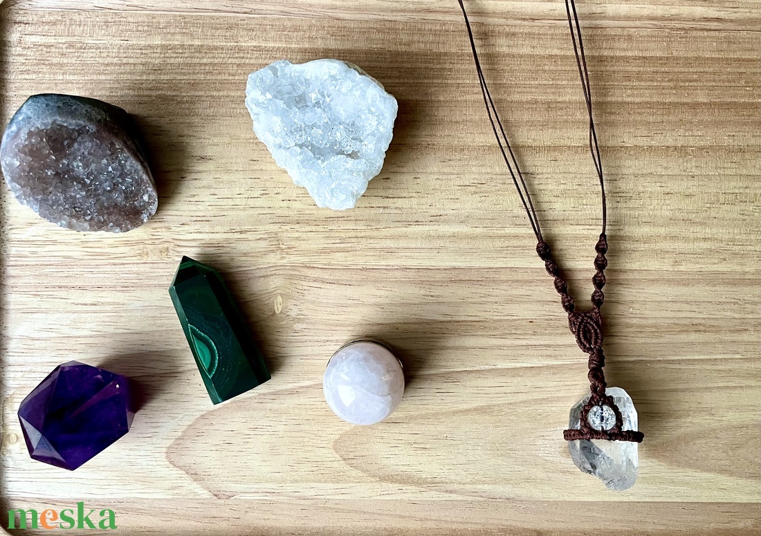 Hegyikristály amulett - ékszer - nyaklánc - hosszú nyaklánc - Meska.hu