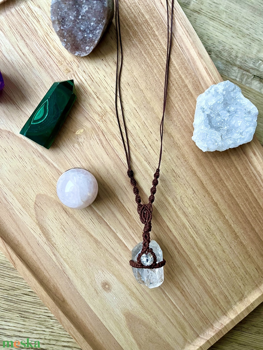 Hegyikristály amulett - ékszer - nyaklánc - hosszú nyaklánc - Meska.hu