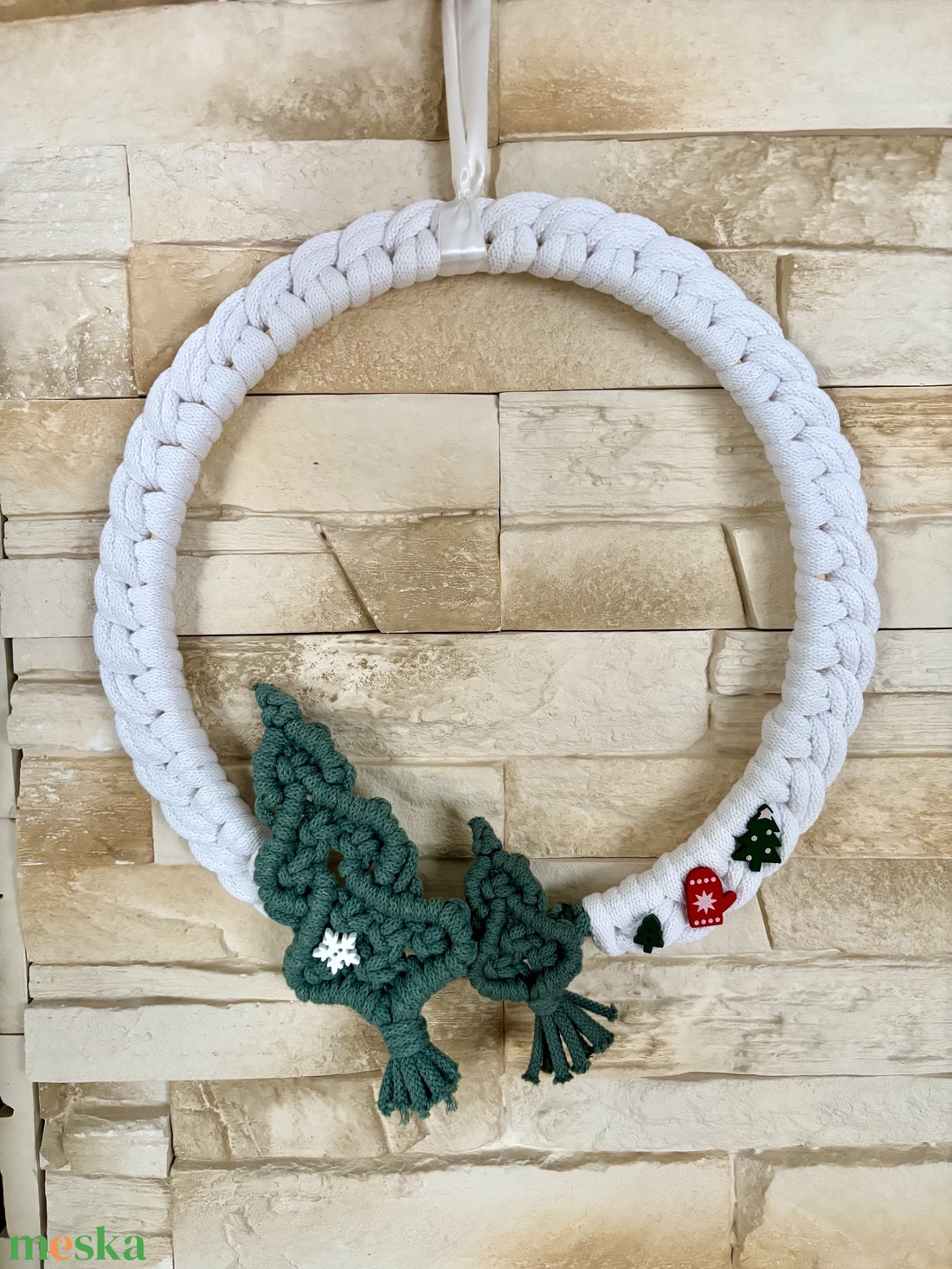 Karácsonyi kopogtató/ajtódísz - karácsony - adventi díszek - adventi ajtódísz - Meska.hu