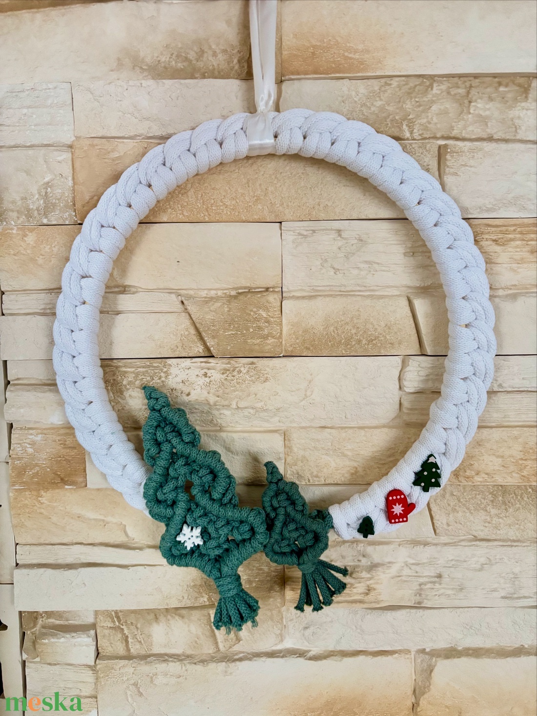 Karácsonyi kopogtató/ajtódísz - karácsony - adventi díszek - adventi ajtódísz - Meska.hu