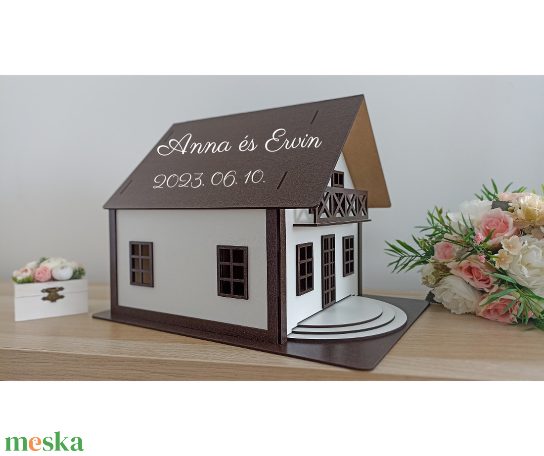 Esküvői pénzgyűjtő ház - esküvő - emlék & ajándék - doboz - Meska.hu