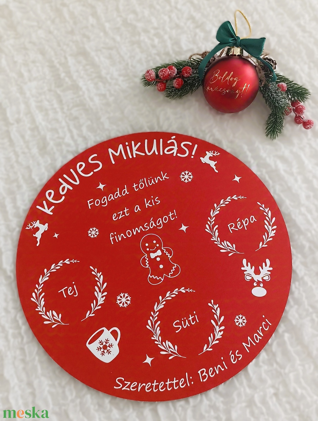 Mikulásváró tálca - karácsony - mikulás - mikulás ajándékok - Meska.hu