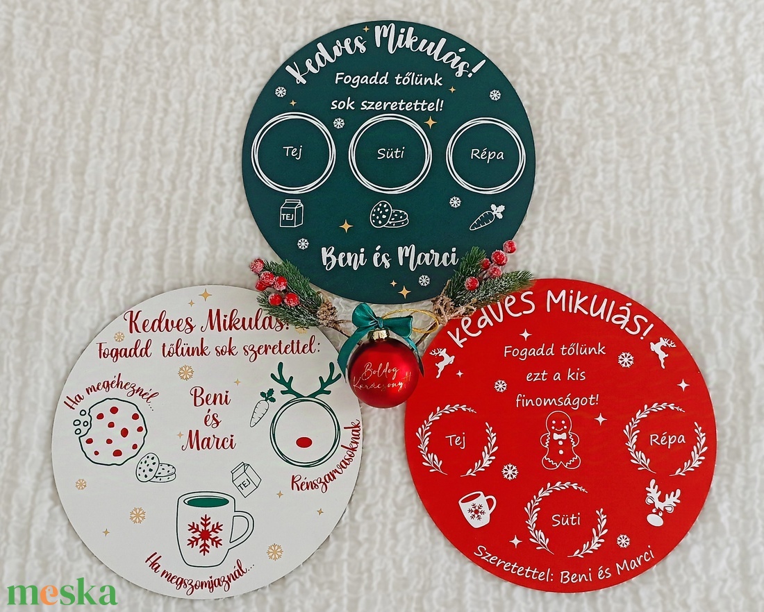 Mikulásváró tálca - karácsony - mikulás - mikulás ajándékok - Meska.hu