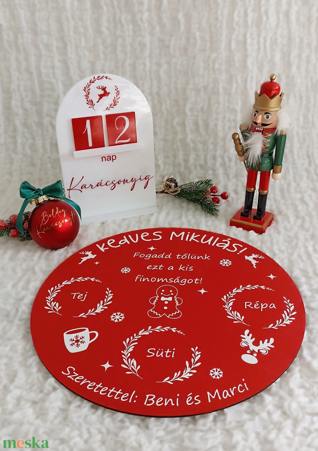 Karácsonyi visszaszámláló  - karácsony - adventi díszek - adventi naptár - Meska.hu