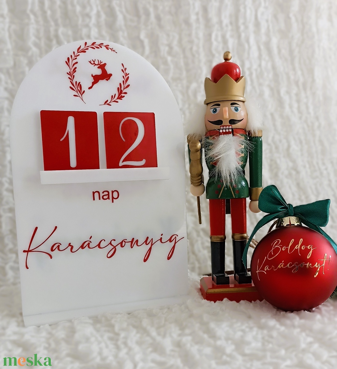 Karácsonyi visszaszámláló  - karácsony - adventi díszek - adventi naptár - Meska.hu
