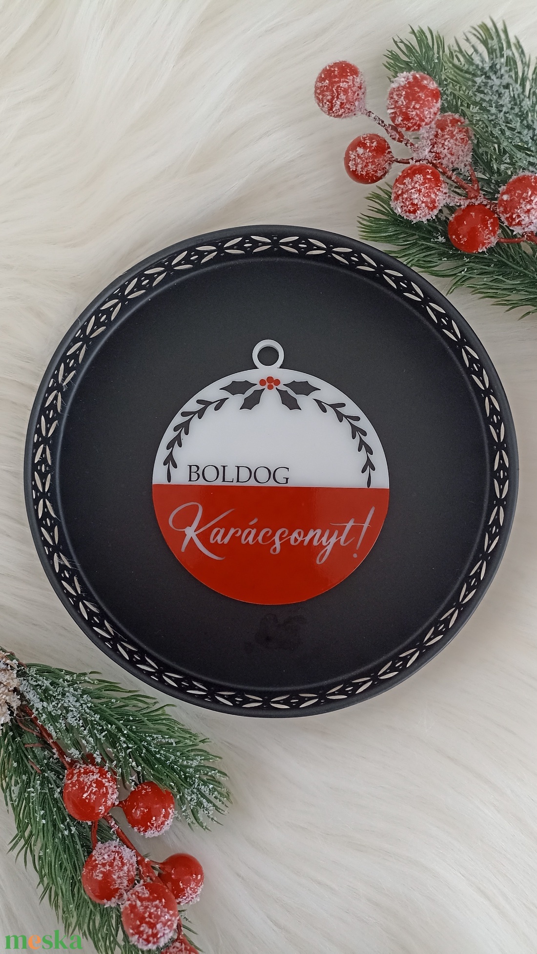 Plexi karácsonyfadísz - Boldog Karácsonyt! - karácsony - karácsonyi lakásdekoráció - karácsonyfadíszek - Meska.hu