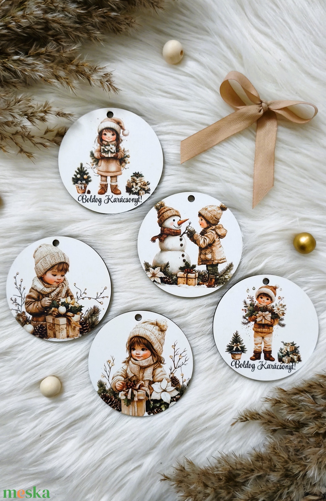 Színes karácsonyfadíszek vintage stílusban - karácsony - karácsonyi lakásdekoráció - karácsonyfadíszek - Meska.hu