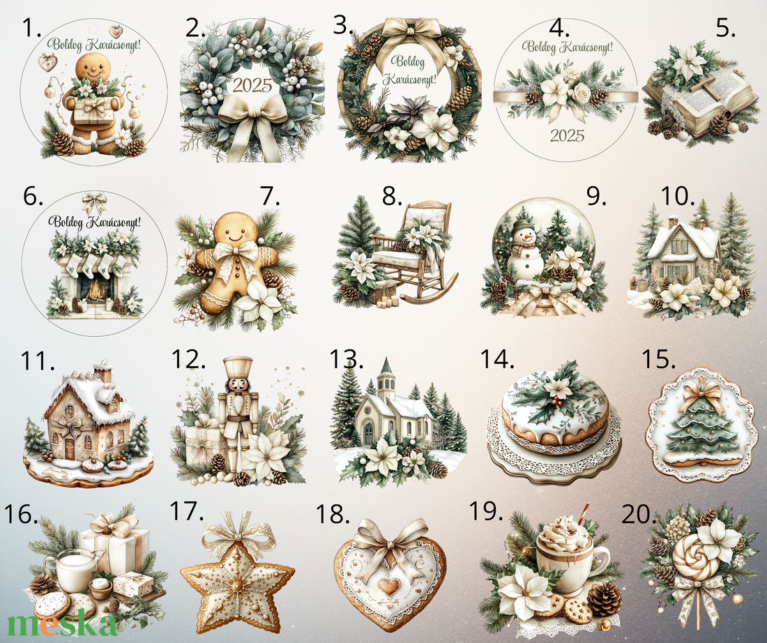 Színes karácsonyfadíszek vintage stílusban - karácsony - karácsonyi lakásdekoráció - karácsonyfadíszek - Meska.hu