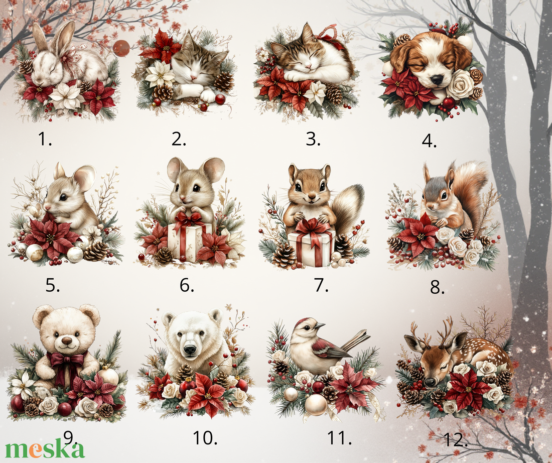 Színes karácsonyfadíszek bordó színvilágban - karácsony - karácsonyi lakásdekoráció - karácsonyfadíszek - Meska.hu