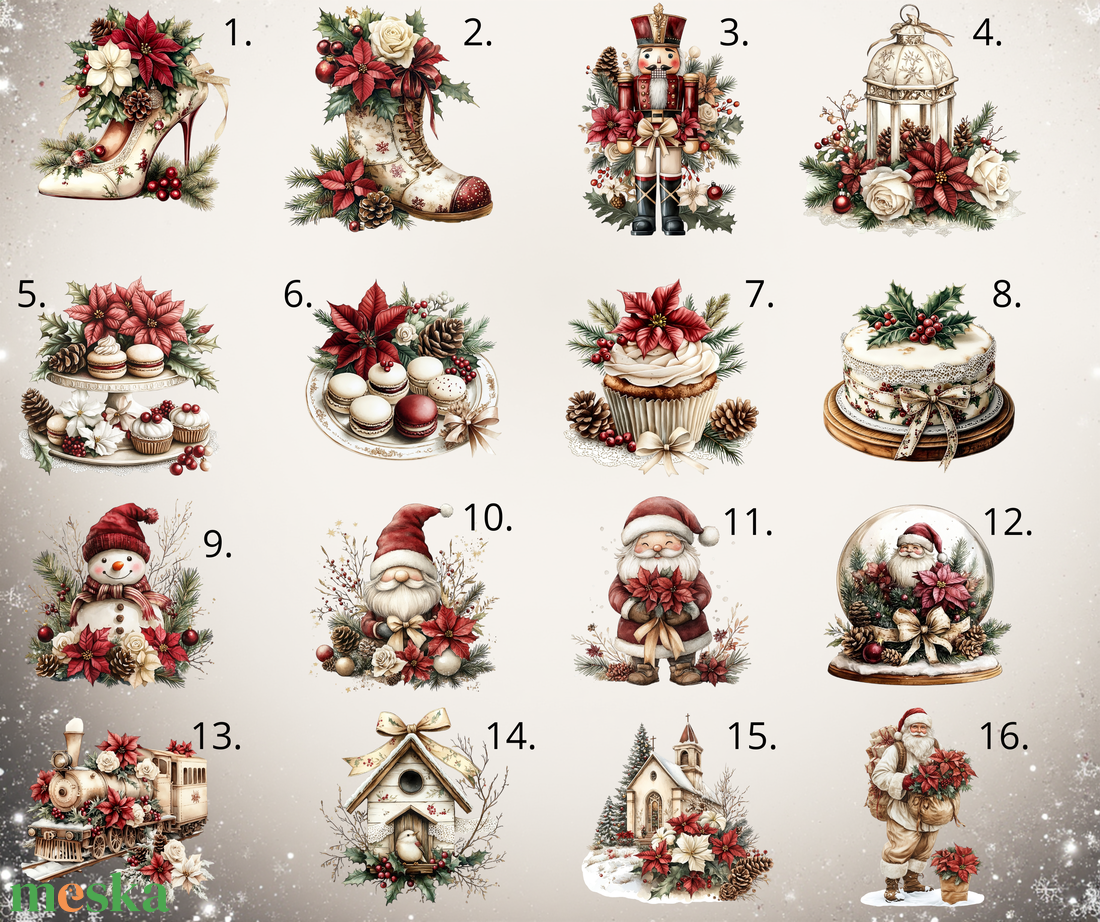 Színes karácsonyfadíszek bordó színvilágban - karácsony - karácsonyi lakásdekoráció - karácsonyfadíszek - Meska.hu