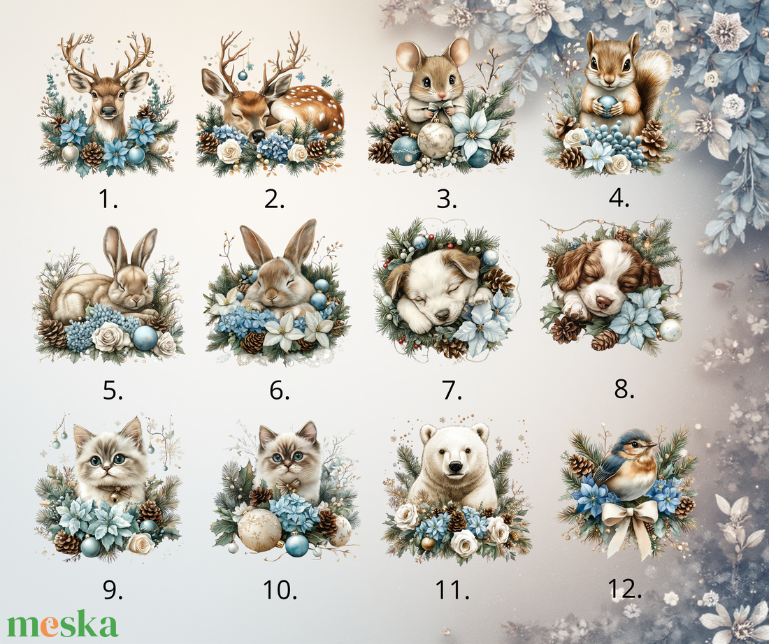 Színes karácsonyfadíszek kék színvilágban - karácsony - karácsonyi lakásdekoráció - karácsonyfadíszek - Meska.hu