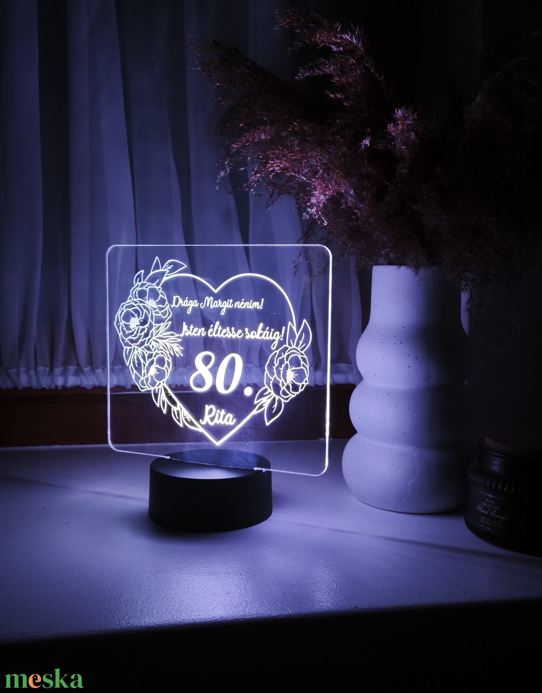 Szívhez szóló plexi led lámpa - otthon & életmód - lámpa - asztali lámpa - Meska.hu