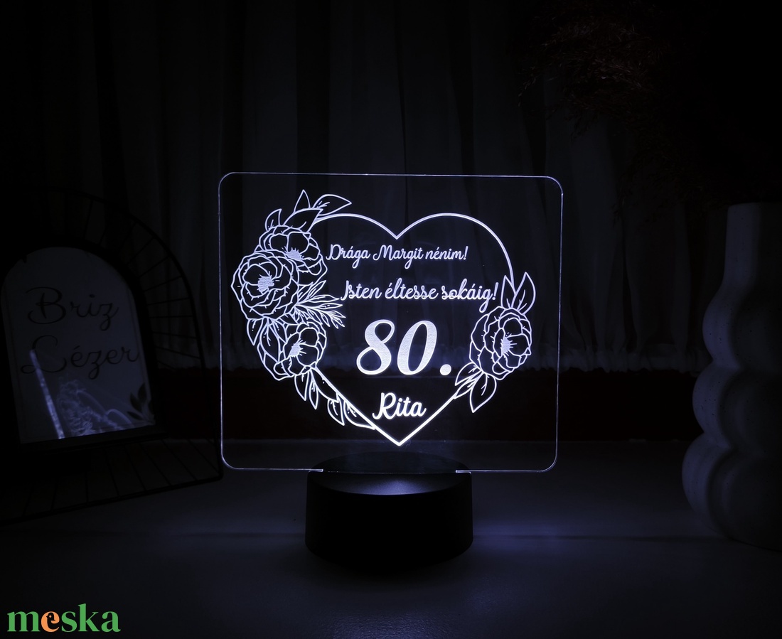 Szívhez szóló plexi led lámpa - otthon & életmód - lámpa - asztali lámpa - Meska.hu