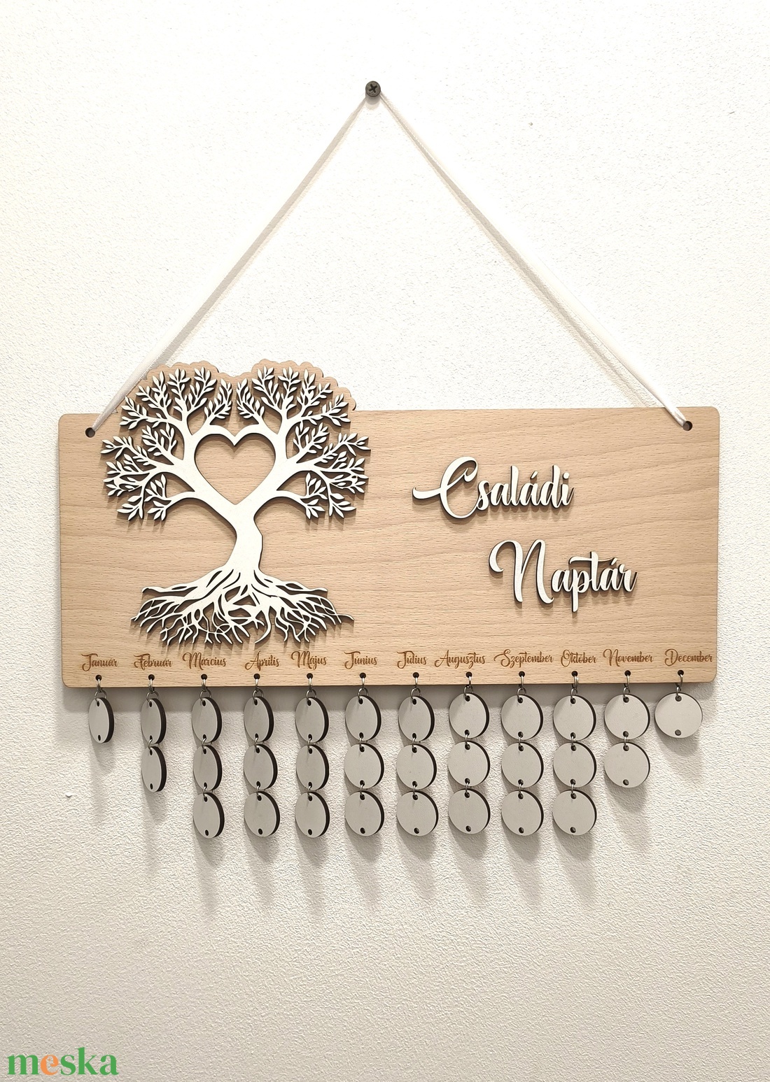 Családi naptár - életfa - otthon & életmód - dekoráció - fali és függő dekoráció - falinaptár & öröknaptár - Meska.hu