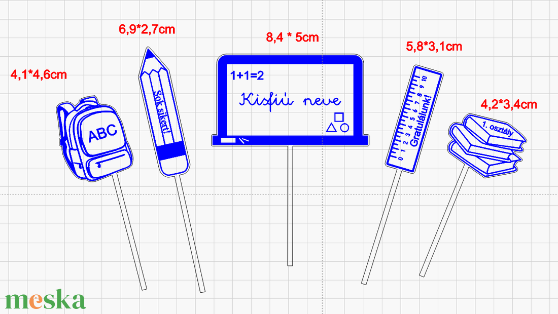 Tortabeszúró - ovis ballagásra névre szólóan - otthon & életmód - konyhafelszerelés, tálalás - sütés, főzés - sütidísz - Meska.hu