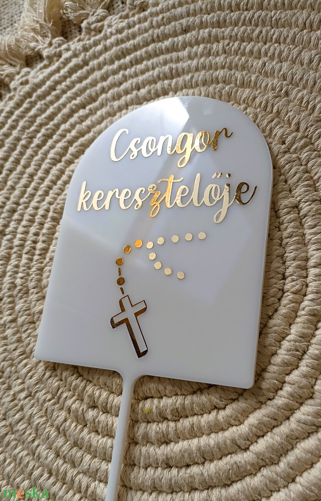 Tortabeszúró - keresztelőre névre szólóan - otthon & életmód - konyhafelszerelés, tálalás - sütés, főzés - sütidísz - Meska.hu