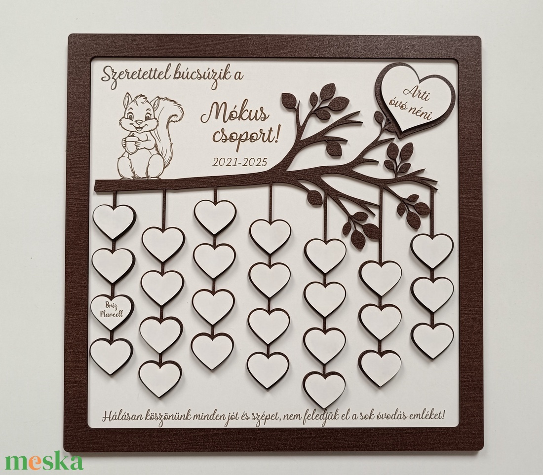 Búcsúajándék - ovis ballagás - otthon & életmód - dekoráció - asztal és polc dekoráció - gravírozott táblák - Meska.hu