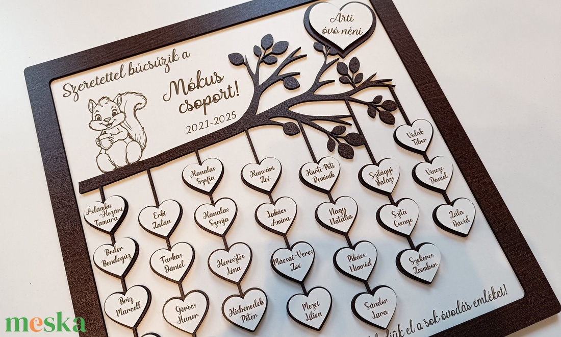 Búcsúajándék - ovis ballagás - otthon & életmód - dekoráció - asztal és polc dekoráció - gravírozott táblák - Meska.hu