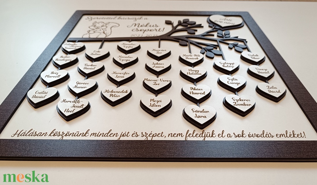 Búcsúajándék - ovis ballagás - otthon & életmód - dekoráció - asztal és polc dekoráció - gravírozott táblák - Meska.hu