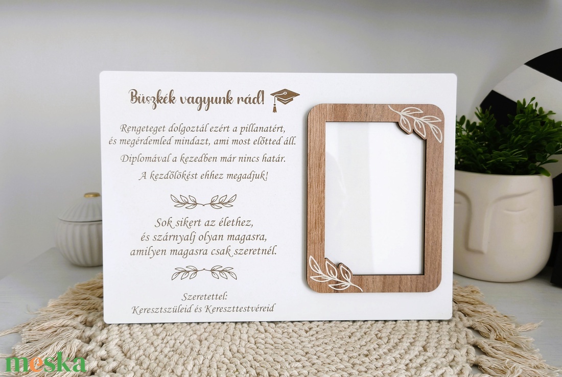 Gratulálunk! - képkeret (ballagás, diplomaosztó) - otthon & életmód - dekoráció - kép & falikép - képkeret - Meska.hu