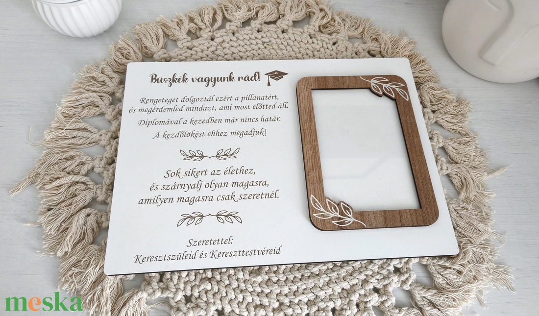 Gratulálunk! - képkeret (ballagás, diplomaosztó) - otthon & életmód - dekoráció - kép & falikép - képkeret - Meska.hu