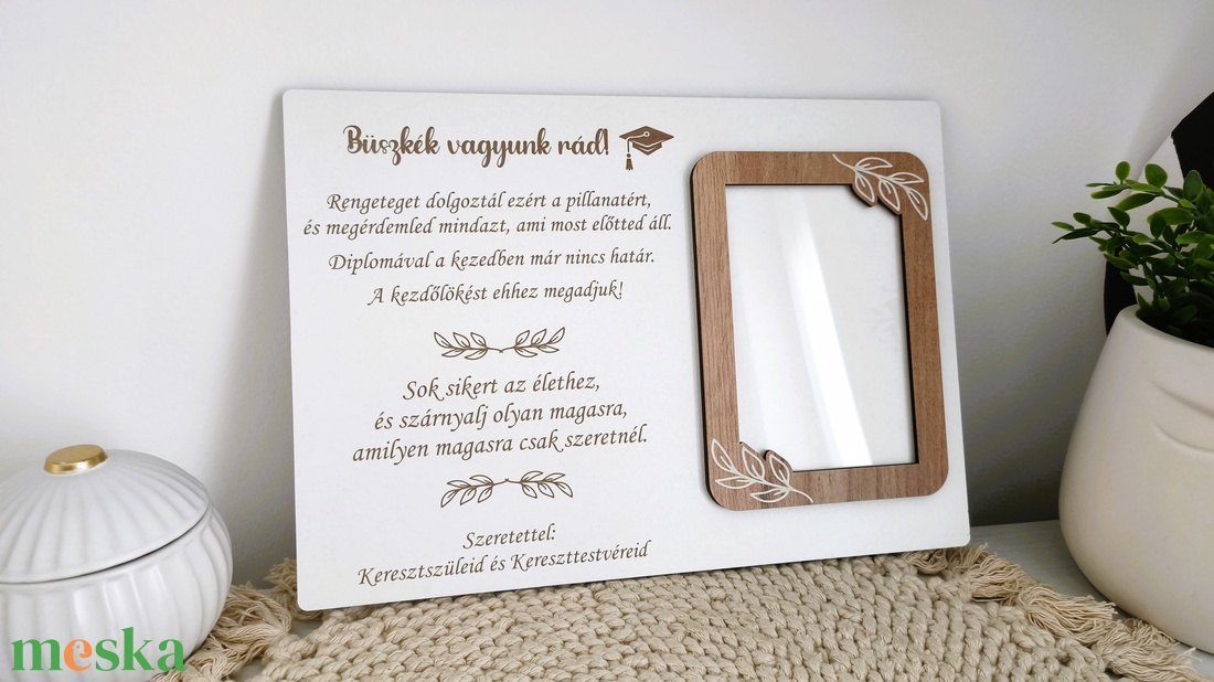 Gratulálunk! - képkeret (ballagás, diplomaosztó) - otthon & életmód - dekoráció - kép & falikép - képkeret - Meska.hu