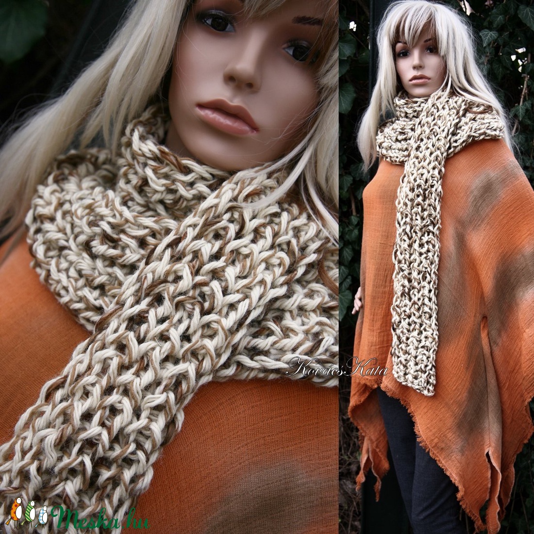 CHUNKY SHAWL - extra-vastag kézzel kötött sál - ruha & divat - sál, sapka, kendő - sál - Meska.hu CHUNKY SHAWL - extra-vastag kézzel kötött sál - ruha & divat - sál, sapka, kendő - sál - Meska.hu