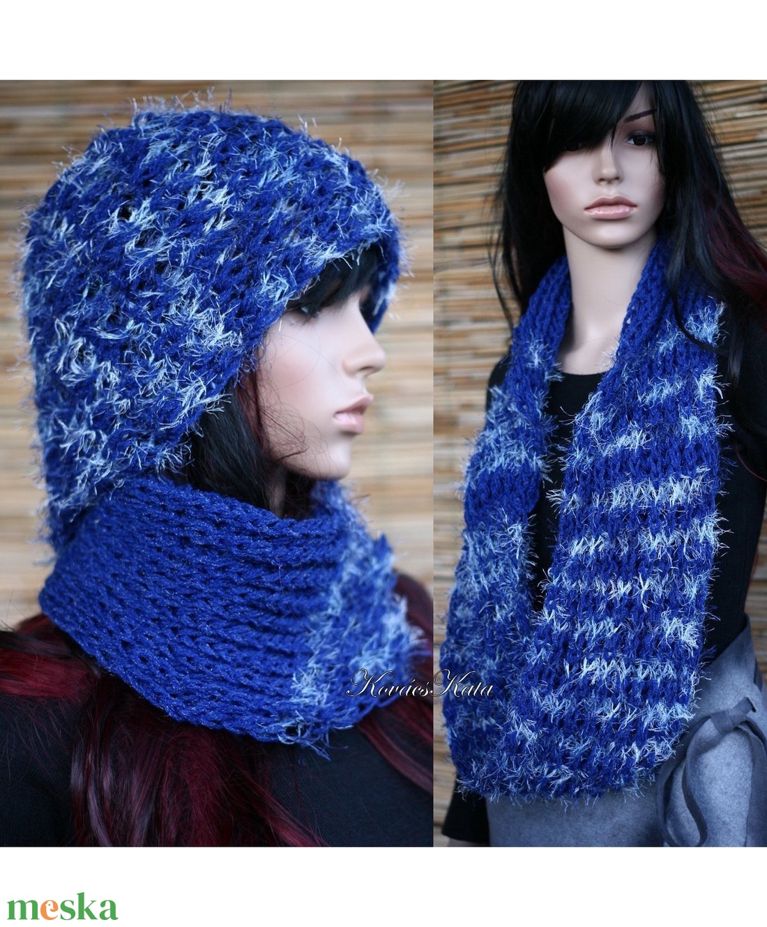 PILLE-BOA / királykék - kézzel kötött design-sál - ruha & divat - sál, sapka, kendő - sál - Meska.hu PILLE-BOA / királykék - kézzel kötött design-sál - ruha & divat - sál, sapka, kendő - sál - Meska.hu