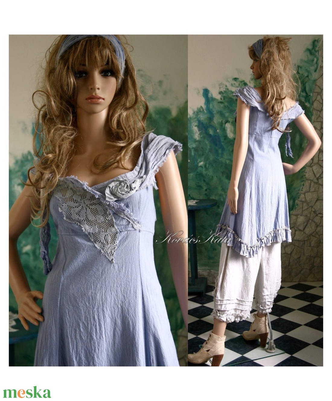 ÉGSZÍNKÉK - shabby chic design ruha - ruha & divat - női ruha - ruha - Meska.hu ÉGSZÍNKÉK - shabby chic design ruha - ruha & divat - női ruha - ruha - Meska.hu