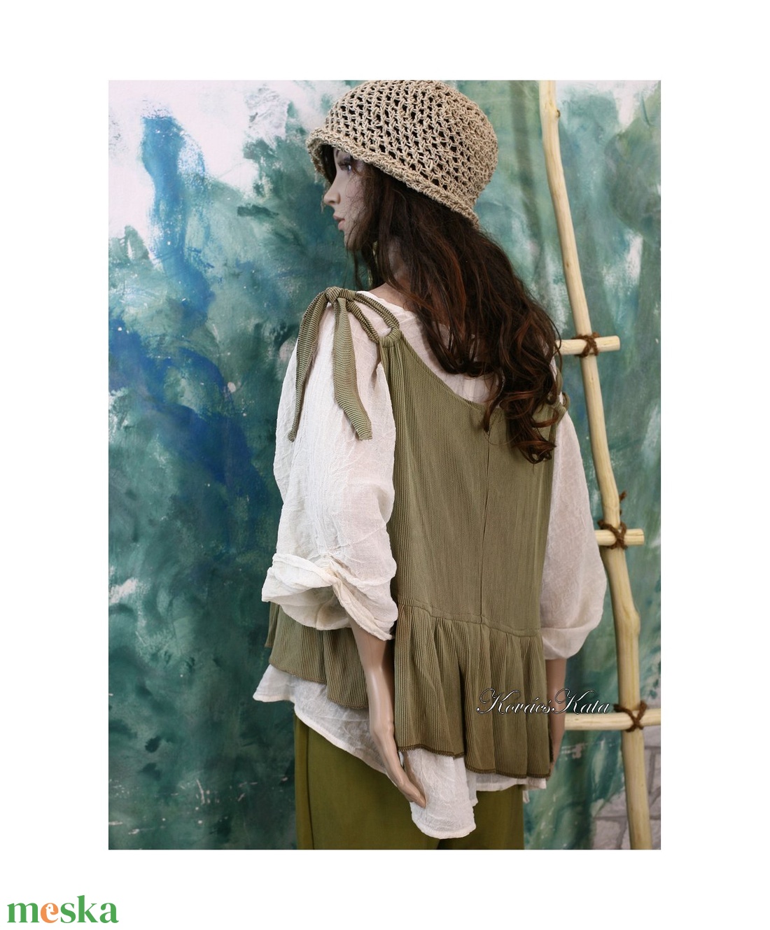 IMOLA - lagenlook selyem-mellényke - ruha & divat - női ruha - póló, felső - Meska.hu IMOLA - lagenlook selyem-mellényke - ruha & divat - női ruha - póló, felső - Meska.hu
